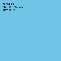 #6FC5E6 - Sky Blue Color Image